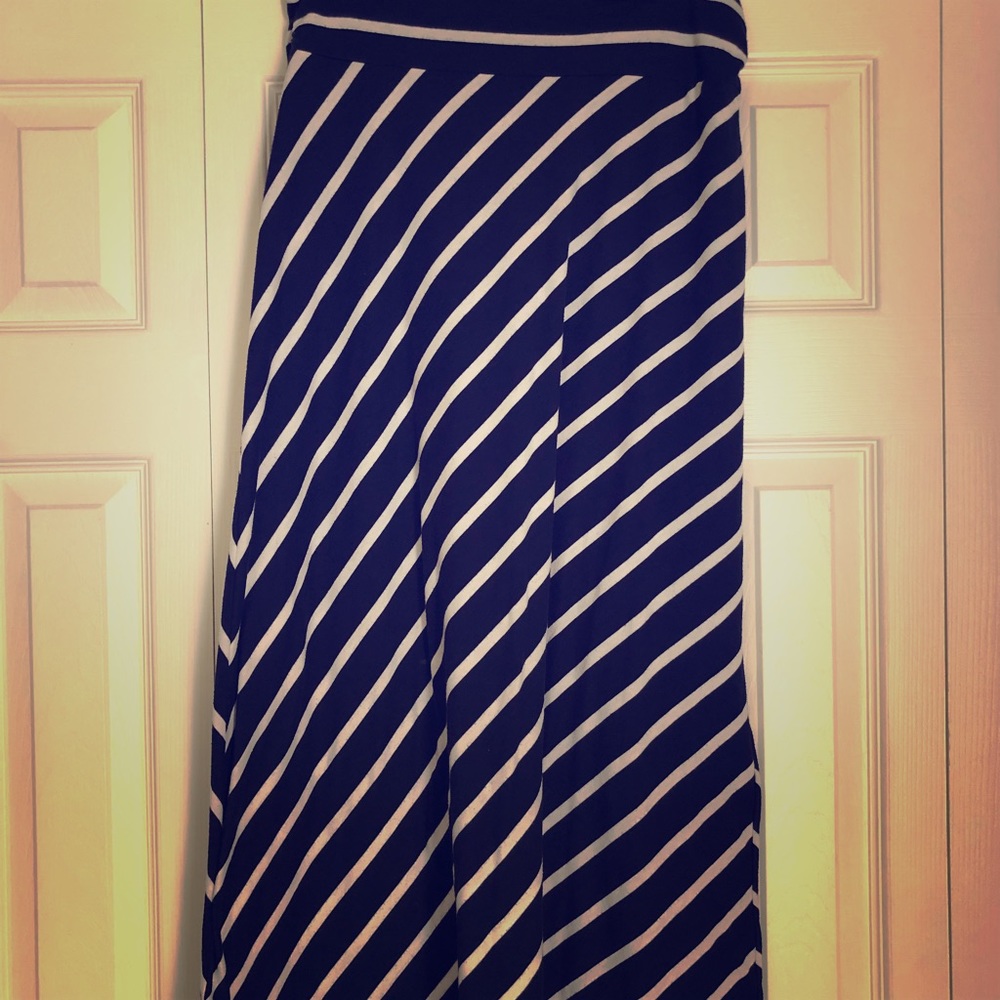 Navy Blue Maxi Skirt